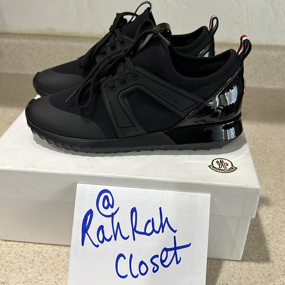 Moncler Women's Emilia Low Top Sneakers size 37 1/2 NWT - Picture 2 of 9